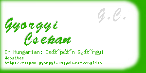 gyorgyi csepan business card